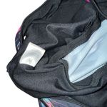 Colorful Feather Print Swim Top Black Size XL Photo 3