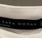 ZARA White Ruffle Pants Photo 1