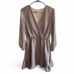 Ali Ro v-neck long sleeve Gingham Dress aprox Large A-46 Photo 8