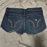 Hollister  Low Rise Short Short Blue Jean Shorts Distressed Frayed Hem Photo 2
