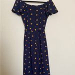 Monteau Elegant Navy Blue, Yellow Polka Dot Pantsuit Photo 4