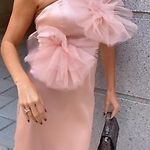 ZARA nwt party coctail wedding bridal mini dress with tulle floral satin effect Photo 6