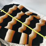 FCT Women's XL Black Tan Chevron Knit Retro 70s Style Sweater Photo 6