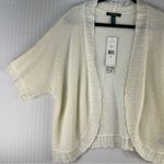 Ralph Lauren Lauren  Off-White Open Knit Shrug Cardigan Women’s One-Size Photo 4