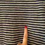 Eileen Fisher  Navy White Striped Long Sleeve Cotton Linen Women's size Medium Photo 9