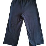 Marine layer  Cropped Sweatpant Sz S Black Wide Leg Raw Hem Drawstring Waist Photo 2