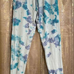 PINK - Victoria's Secret  Blue Purple Aqua Tie Dye Cotton Lounge Joggers, XS Photo 0
