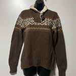 The North Face A5 Series Cozy Brown Fair Isle Wool Pullover Sweater Size Medium Photo 2