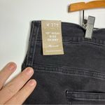 Madewell  10” high rise skinny jeans raw hem button‎ fly black size 37 tall NWT Photo 4