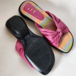 Vintage Art Effects 90s Pink Leather Knotted Slide Sandals Size 7 Photo 7