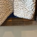 The Comfy Pullover Sherpa Beige Zip Neck Sweatshirt Cozy Womens Small Photo 9