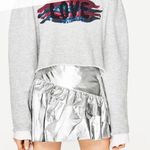 ZARA NWT LOVE Sequins Crop Sweatshirt Photo 4