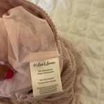 For Love & Lemons Pink Ruched Mesh Glitter Midi Skirt Photo 8