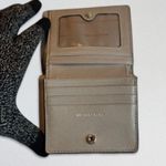 Michael Kors Mercer Jet Set Travel Card Case Wallet Pebble Leather Taupe/Gray OS Photo 2