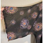 Mudd  OS Sheer Black Colorful Circles Kimono Cardigan Satin Trim Beach Preppy NEW Photo 2