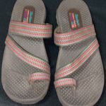 Skechers REGGAE SLIP ON SANDALS WO SIZE 9(10”) BROWN MULTICOLOR STRAPS CLEAN Photo 1