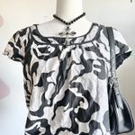 Y2K‎ Grunge Abstract Top, Mall Goth Cyberpunk Indie Sleaze Alt Blouse Medium Photo 1