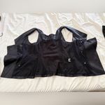 Women's Black Sleeveless lamb skin Vest,Button Closure Top in IT38 Size 2 Photo 4