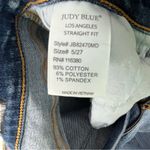 Judy Blue Medium Wash High Rise Shark Bite Hem Straight Fit Jeans, Size 27 Photo 3