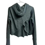 Gymshark Cropped Hoodie Sweatshirt Wrap Cross Back Size Small Dark Gray Photo 9