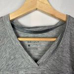 Nike  Dri-Fit Gray & Black V-Neck Breathe Mesh T-Shirt S Photo 2
