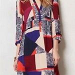 Anthropologie Taryn Crepe Paisley Patchwork Dress Photo 0