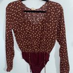 Peach Love Brown Boutique Blouse Photo 1