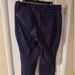 Talbots The Perfect Crop Curvy Pants Womens Size 14 Stretch Blue Pink Polka Dot Photo 6