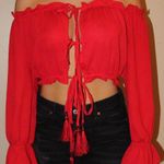 Simplee Apparel Red Crop Top Photo 0