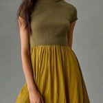 Anthropologie  The Thea Short-Sleeve Twofer Sweater Mini Dress Photo 0