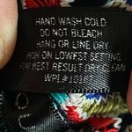 AQUA Off-The-Shoulder Floral Embroidered Colorful Top/Shirt on Navy Base XS Photo 8