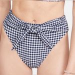 Montce Paula Tie Up Blue White‎ Gingham Bikini Bottom NWT Size XS HTF Photo 0