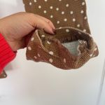 Anthropologie Essential Slim Polka Dot Brown Cotton Blend Pants Women's Size 0 Photo 9