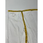 Mother The Insider Crop Step Fray White Denim Jeans Raw Hem Glass Slipper 25 Photo 15