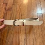 Donna Karan  White Genuine Leather Belt Photo 1