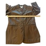 Preston & York  Women’s Lambskin Leather Jacket Brown Size L Photo 3