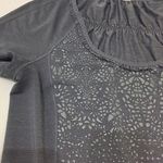 Lululemon  Heathered Fossil Cut Out Lace Run Wild Short Sleeve Tech Top 4 Photo 7