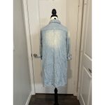 Ali Miles Chambray Cactus Print Tencel Shirt Dress Women's Small Western Boho Blue Photo 4