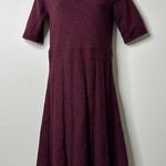 Carmen Marc Valvo  Burgundy Half Sleeve Sweater Dress Small Photo 0