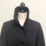 Betsey Johnson Black Wool Blend Button Up Coat Bow Pockets NWT 6 *Button Defect* Photo 2