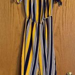 J for Justify Striped Short-Sleeve Jumpsuit Photo 0