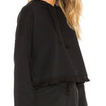 Alala NWT Tropez Black Cropped Hoodie Sweatshirt Photo 0