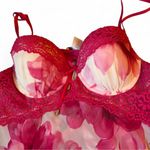 Linea Donatella XL Pink Floral Lace Babydoll Chemise Lingerie Nightie Photo 4