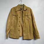 Atkinson Tan Faux Leather Vintage Jacket Sz L Size L Photo 1