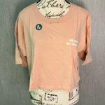 Aeropostale Peach Graphic Cropped T-Shirt Size Medium Photo 8