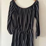 Charlotte Russe  Long Sleeve Off the Shoulder Striped Romper Photo 0