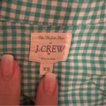 J.Crew “The Perfect Shirt” Green Gingham Button-Up Sz XS Photo 1