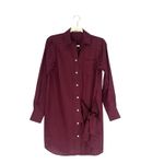 Thakoon Silk Wrap mini Dress maroon polka dots Sz XS preppy casual chic luxury Red Photo 2