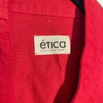 ÉTICA CHARLEY BIKER DRESS Etica Red Moto Jacket Asymmetrical Zip Pockets Women M Size M Photo 4