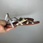 Matt Bernson Jack Designed in New York Metallic Gold Silver Studded Sandals Size 6 Photo 4